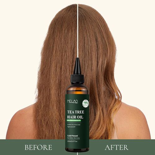 Organic Tea Tree & Coconut Hair Serum - Vegan, Refreshing, with Herbal Ingredients, Tea Tree Oil