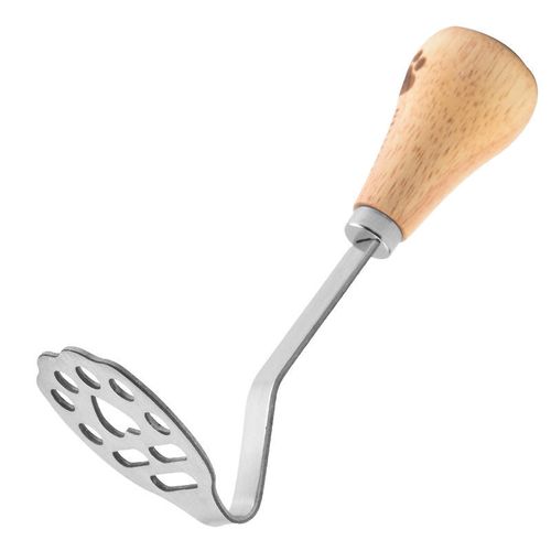 Wooden Handle Bear Masher: Food-Grade Stainless Steel Mashing Tool 🐻