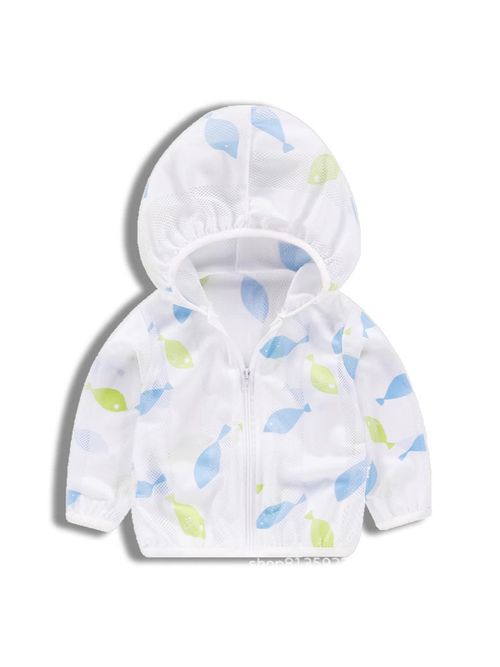 Kids' Lightweight Polyester Jacket – Fluorescent-Free, Sun-Protective, Breathable, Insect-Repellent, For 80cm Height