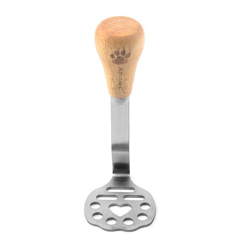 Wooden Handle Bear Masher: Food-Grade Stainless Steel Mashing Tool 🐻