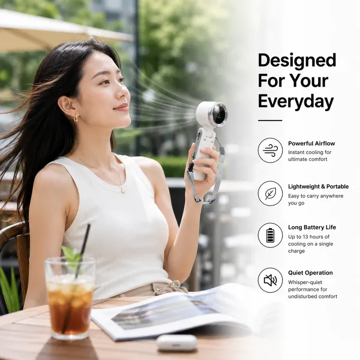 Foldable Rechargeable Handheld Fan|Buy 1 Free 1