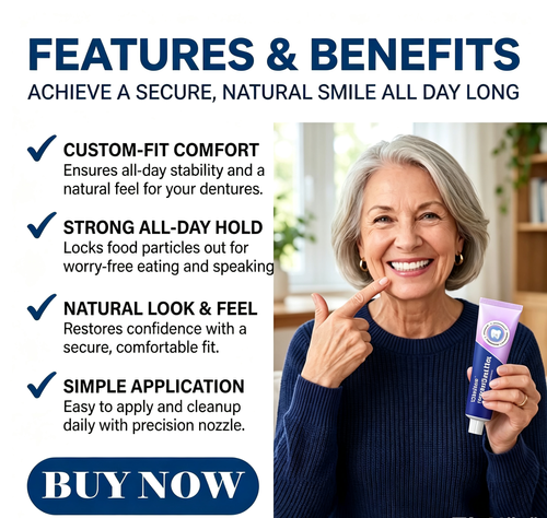 🔥ComfortSeal Max Denture Adhesive—🦷Lasting, Heat Adaptive Technology |Buy 1 Free 1