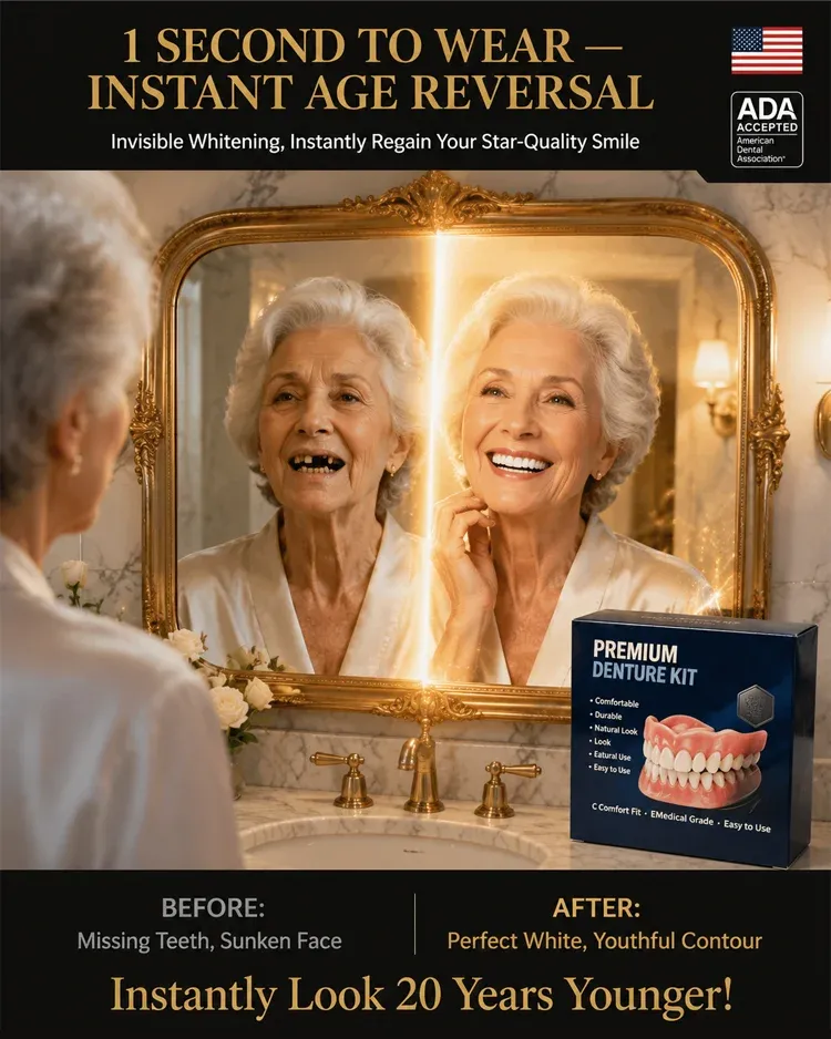 🔥3400+ Sold! Medical Safe Custom Fit Denture Kit, Natural Realistic Fake Teeth Veneers For All Age Groups