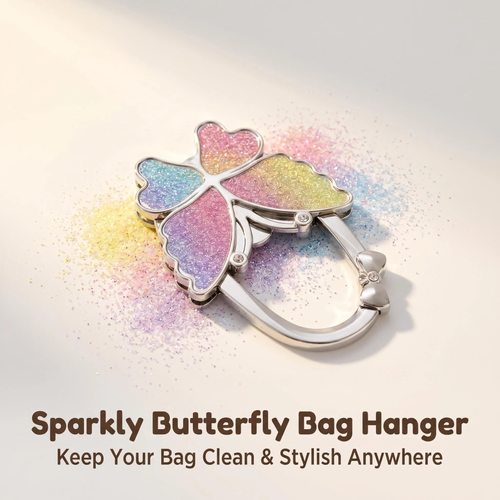 Butterfly Foldable Handbag Hook – Stylish, Portable & Non-Slip Bag Hanger | 4 PCS