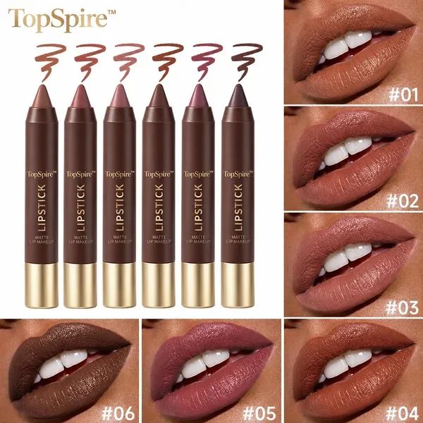 6PCS|Set Luxury Matte Lipstick – Soft Velvet Finish & All-Day Color