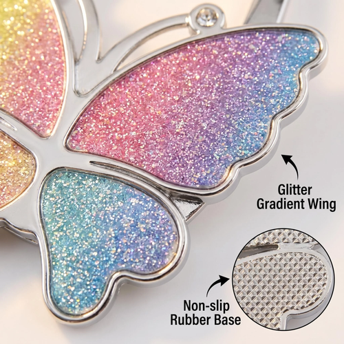 Butterfly Foldable Handbag Hook – Stylish, Portable & Non-Slip Bag Hanger | 4 PCS