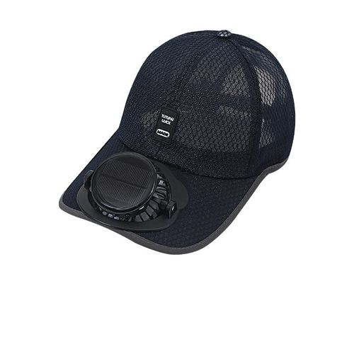 Solar-powered fan hat