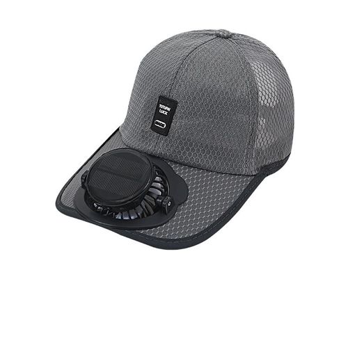 Solar-powered fan hat