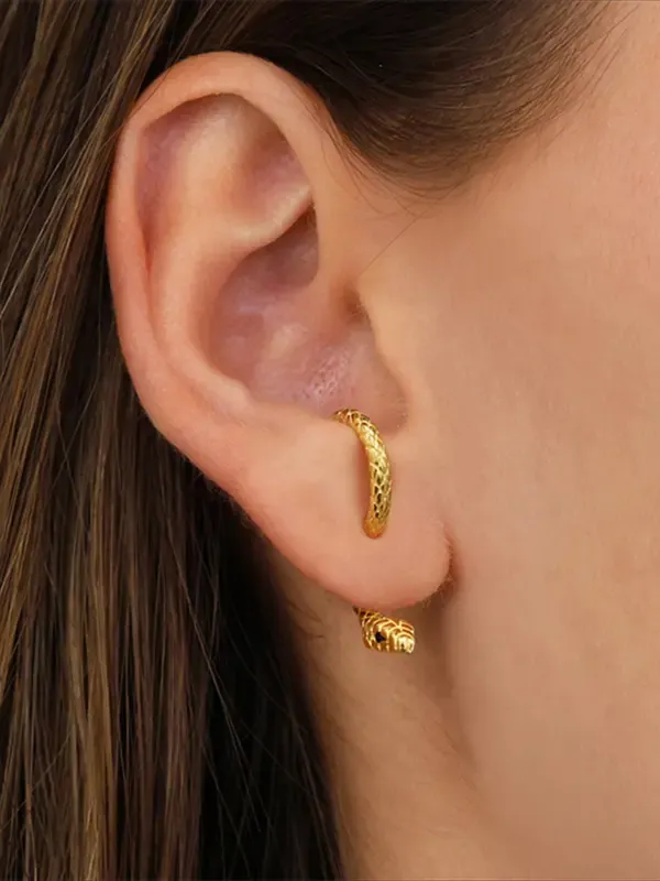 Women's Elegant Snake Design Earrings