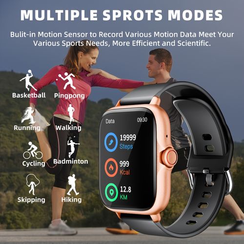 Sports Smart Watch, 1.83'' Full Touch Screen Display with Message, Answer Make Call Smartwatch, Monitoring, Sports Pedometer, Information Alerts, for iPhone Android Phones, Smartbands Fitness Watch for Women Men Friend Gift, Birthday Gift