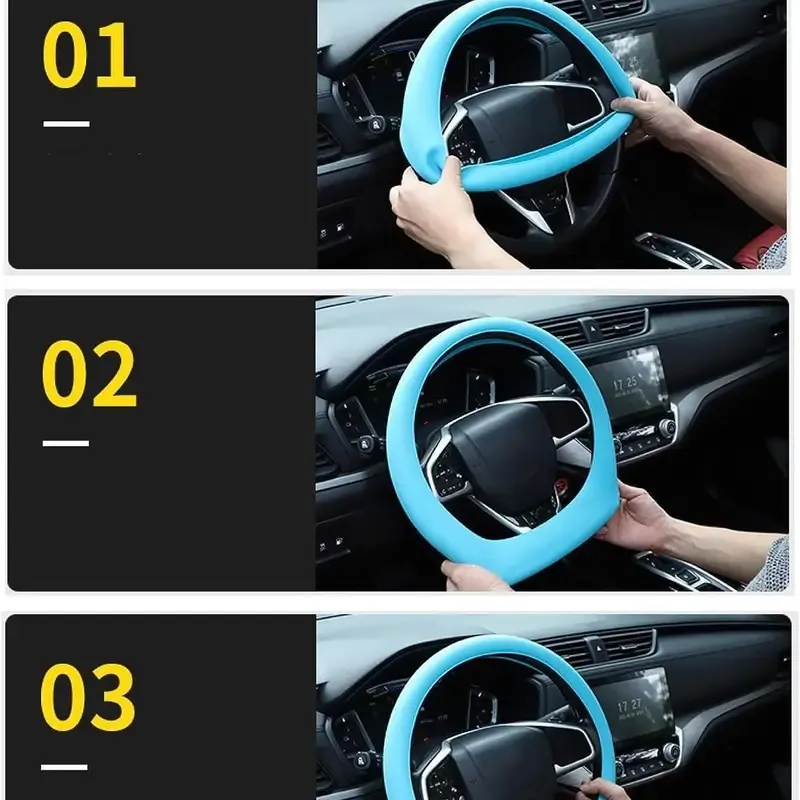 Premium non-slip silicone steering wheel cover summer