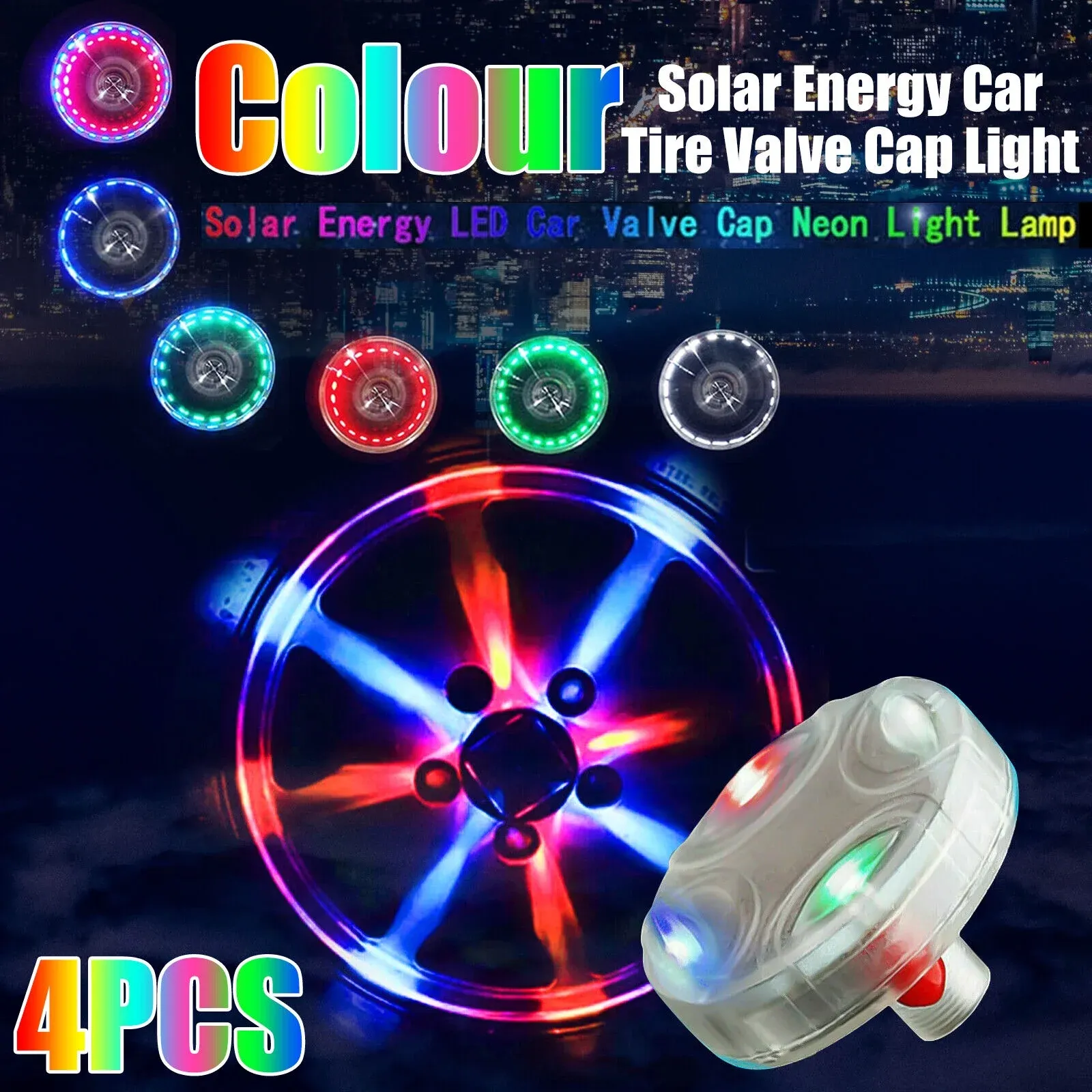 Solar LED RGB Wheel Light