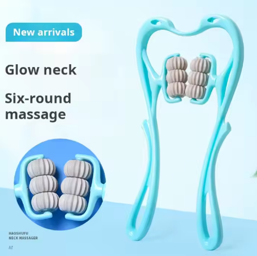 Neck Massager with 6 Roller Balls for Pain Relief in Neck Shoulders and Legs