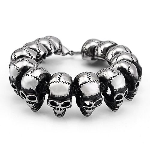 Hip-Hop Gothic Skull Metal Bracelet