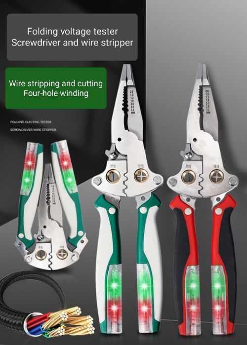 Multi-Function Wire Stripper with Voltage Tester