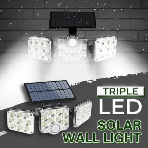 Triple Solar Wall Light With Holder☀️💡
