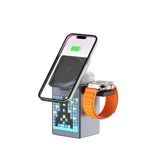 6 em 1: Carregador magnético, alto-falante Bluetooth, despertador e mais!