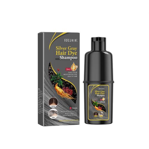 ELHOE Champú Tinte para Cabello (Gris Plateado)