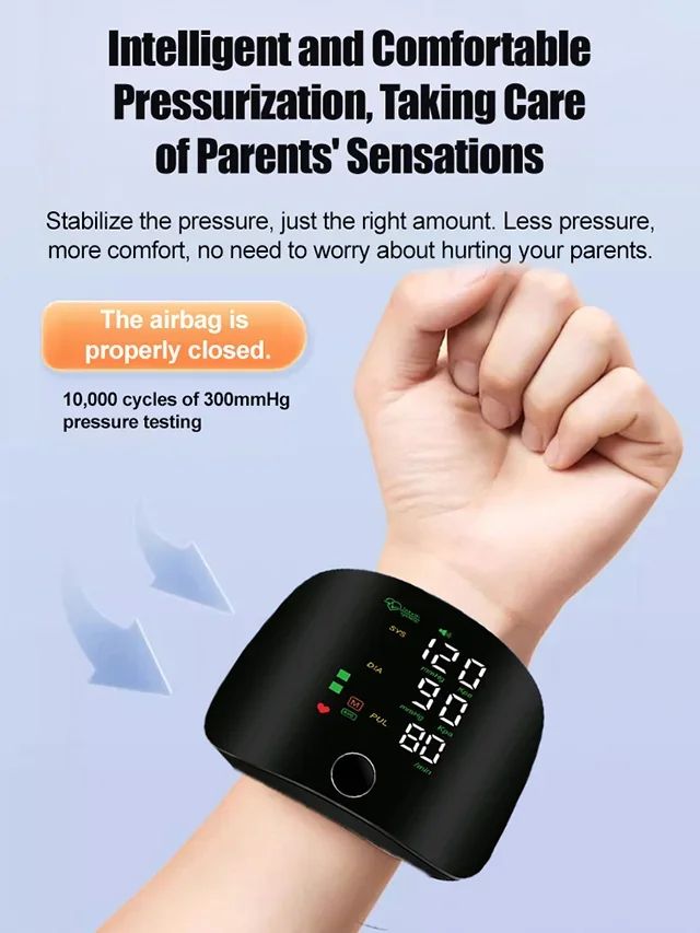 Portable Smart Wrist Voice Blood Pressure Monitor