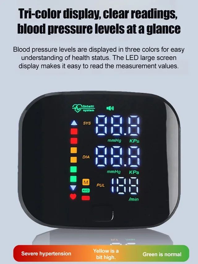 Portable Smart Wrist Voice Blood Pressure Monitor