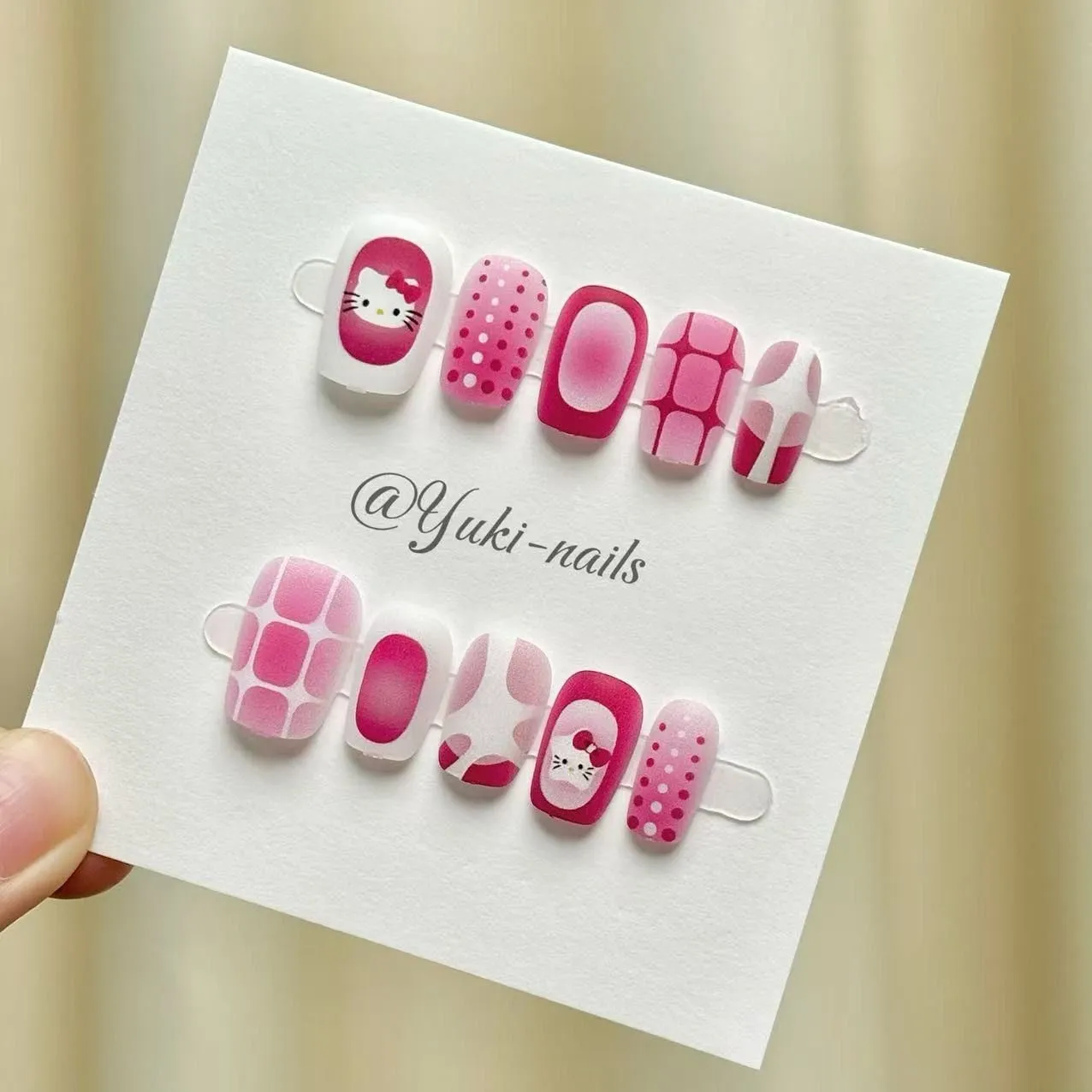 New Rose Hello Kitty cute style detachable machine spray-printed short square