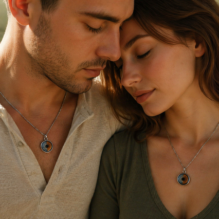 Personalized Iris Pendant Necklace – Custom Eye Jewelry