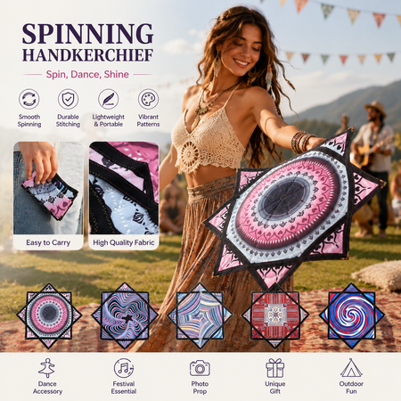 Magic Spin Handkerchief – Mesmerizing Finger Spinning Flow Toy