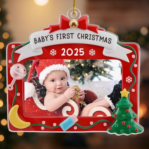 Custom Photo Acrylic Ornament - Forever Loved
