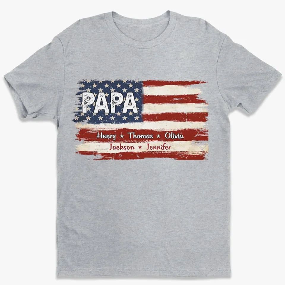 Custom American Flag Unisex T-shirt