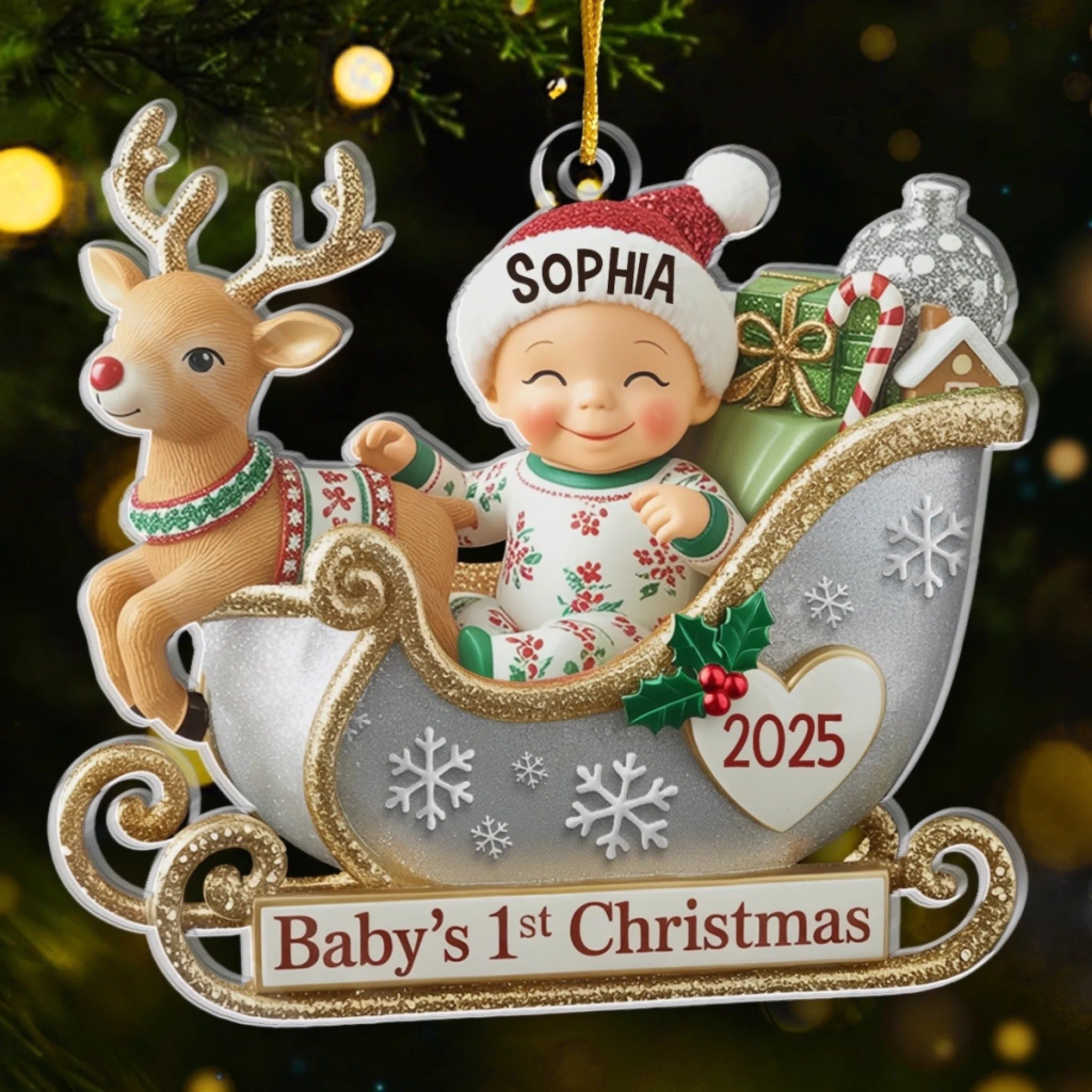 Personalized Christmas Baby Shower