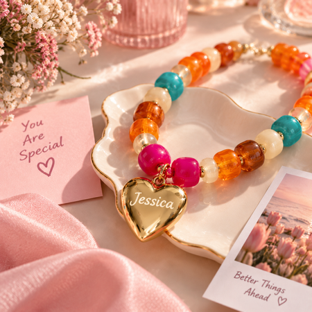 Cherished Heart™ Personalized Beaded Bracelet