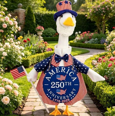 USA 250th Anniversary Commemorative Outfit | Patriotic Porch Goose Ensemble