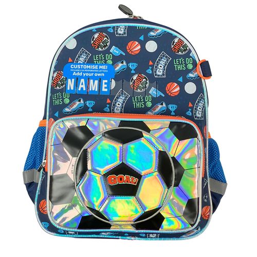 Customise Name Kids Backpack - Football - Boys
