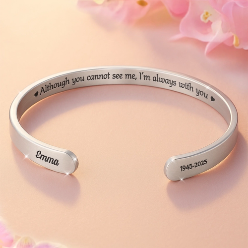 Custom Engraved Stainless Steel Cuff Bracelet