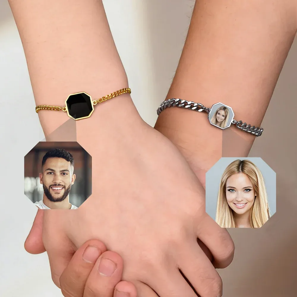 Personalized Hidden Photo Bracelet – Heat Activated Picture Inside❤️