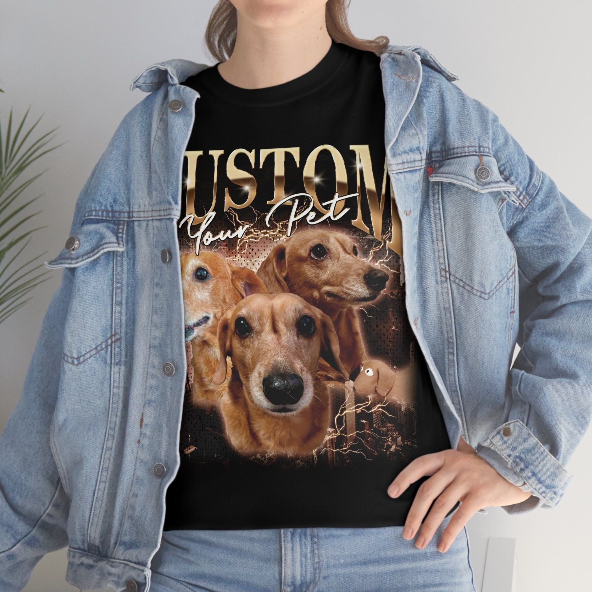 Custom Printing Vintage Hip Hop Vintage Pet T-shirt