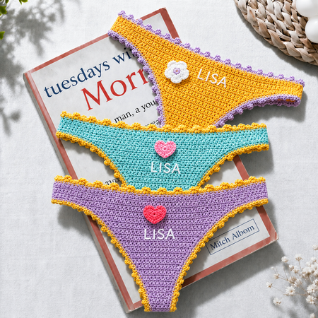 Personalized Crochet Bikini Bookmark – Cute Handmade Gift for Book Lovers