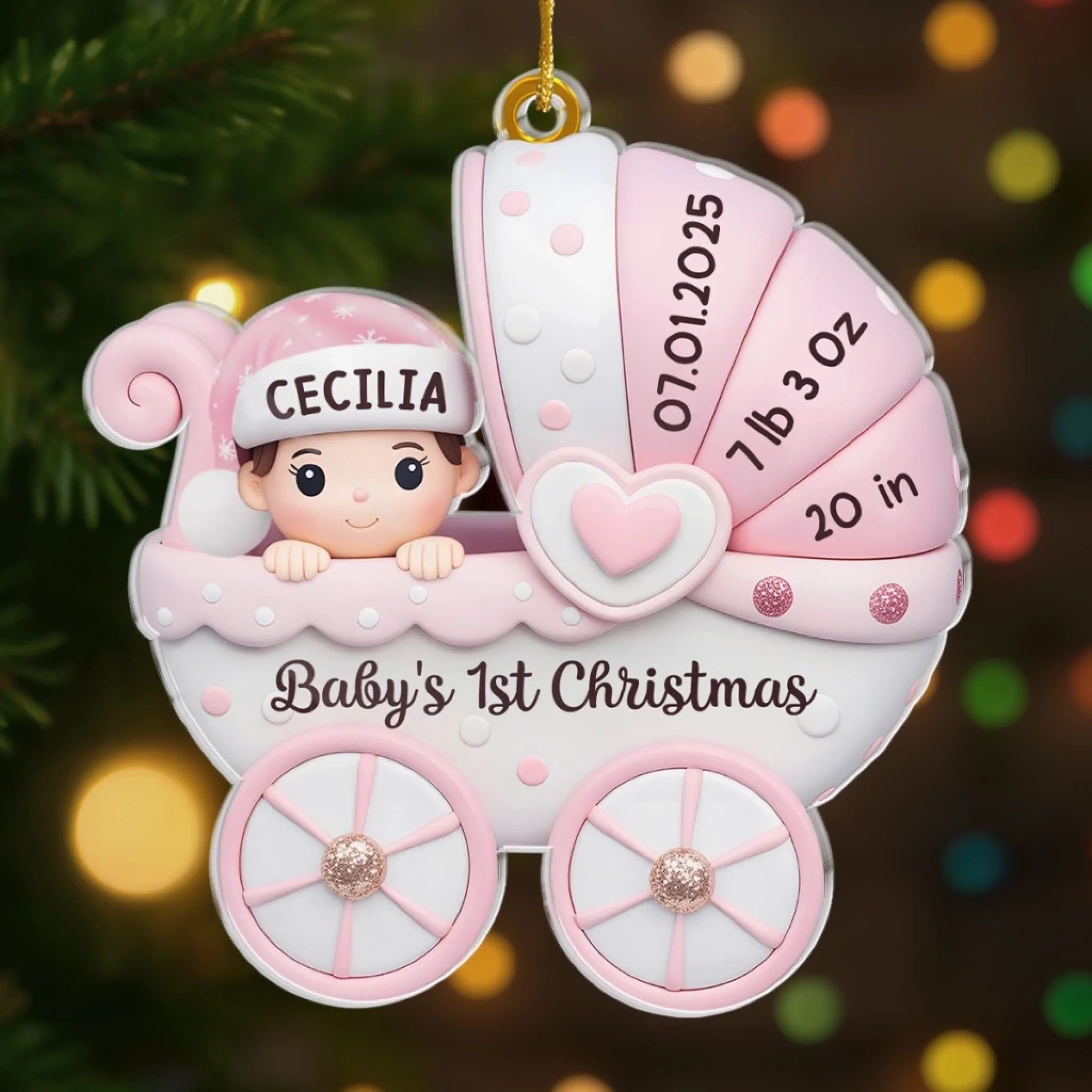 Personalized Christmas Baby Shower