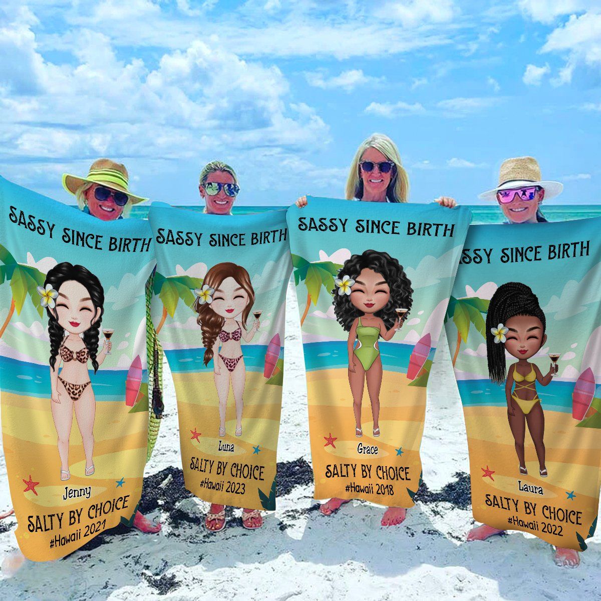 Friends - Personalized Beach Towel
