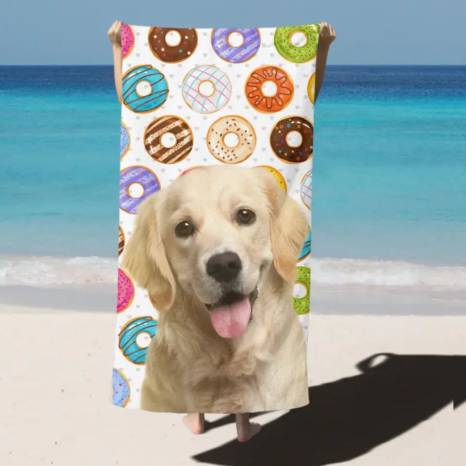 Pet Face Personalized Beach Towel