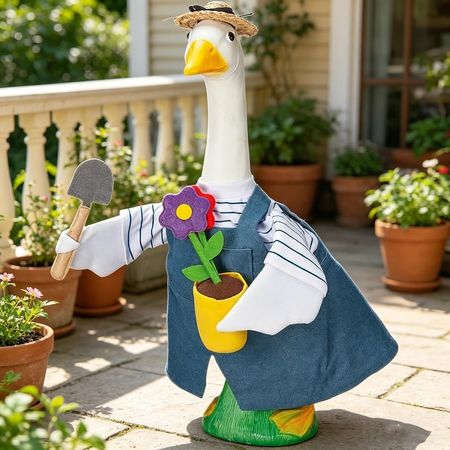 Adorable Gardener Goose Outfit for 23-Inch Porch Goose – Perfect for Patio, Porch & Garden Decor