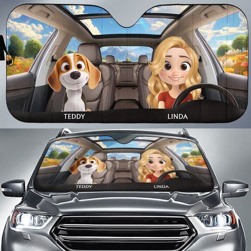 Life Is Better With My Dog - Personalized Car Sunshade