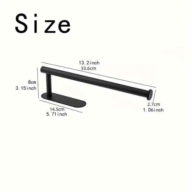 Small Space Organizer, 1 pcs Wall-Mounted No-Drill Paper Towel Holder, Tissue Dispenser, Space-Saving Kitchen Organizer, Bath Storage Holder, Stainless Steel Bathroom Accessory PICKS