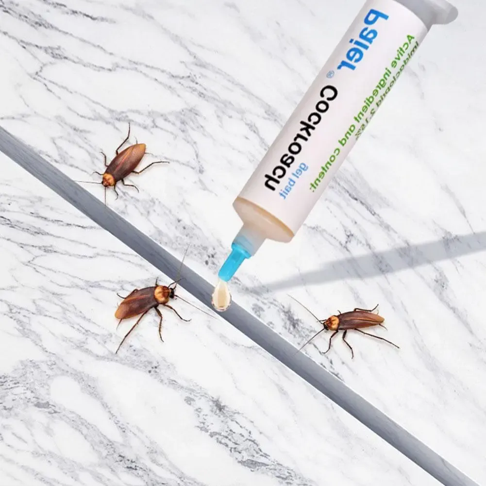 Indoor Cockroach Exterminator, Insect Repellent, 1 tubes x 30g, 1 plungers and 2 tips, German Cockroach Pest Control, Can be used indoors and outdoors, Cockroach Killing Gel for American Cockroaches, German Cockroaches and other major cockroach species