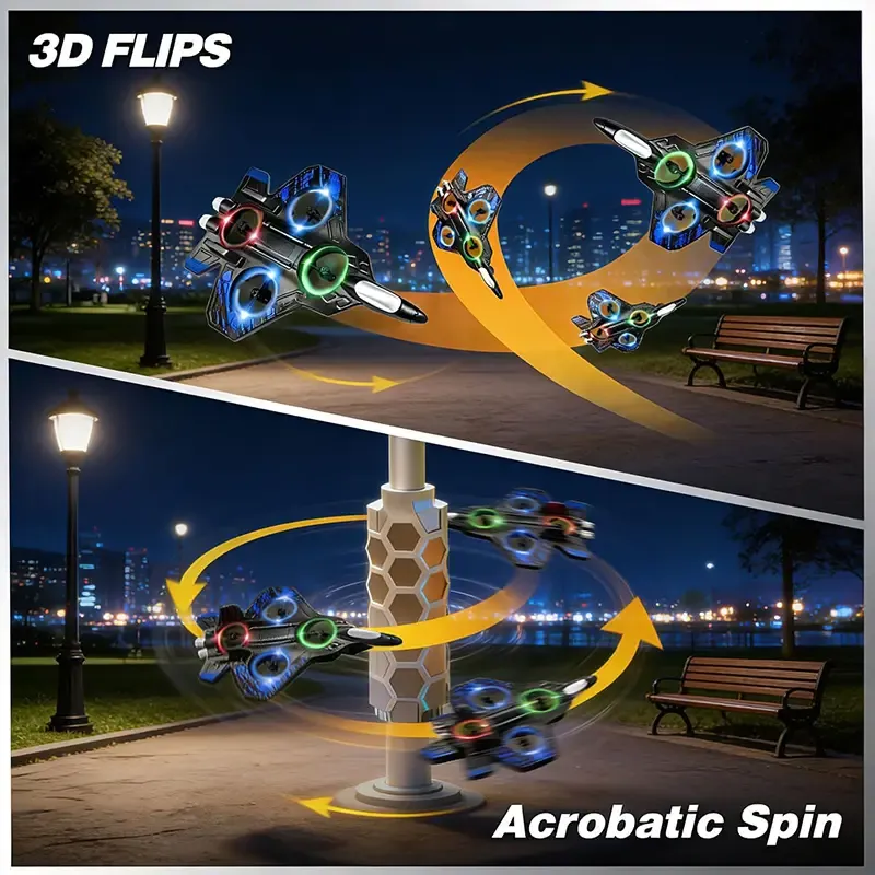 RC Airplane Trainer - Remote Control Aircraft , Foam Build, 360° Flip, 3 Speed Modes, Easy-to-Fly for Beginners, Toys & Hobbies Educational Science & Technology Toy