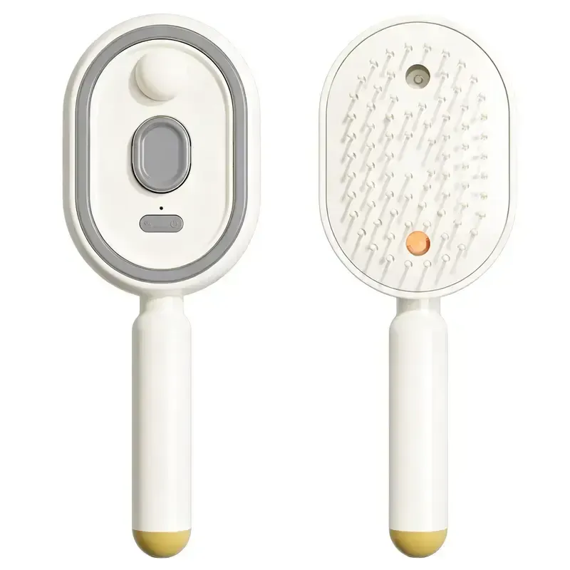 Electric Air-Cushion Massage Comb with Mist Spray—a 3-in-1 multifunctional styling comb combining self-cleaning, anti-tangle, anti-static, and volumizing capabilities with essential oil aromatherapy hair care. summerwins