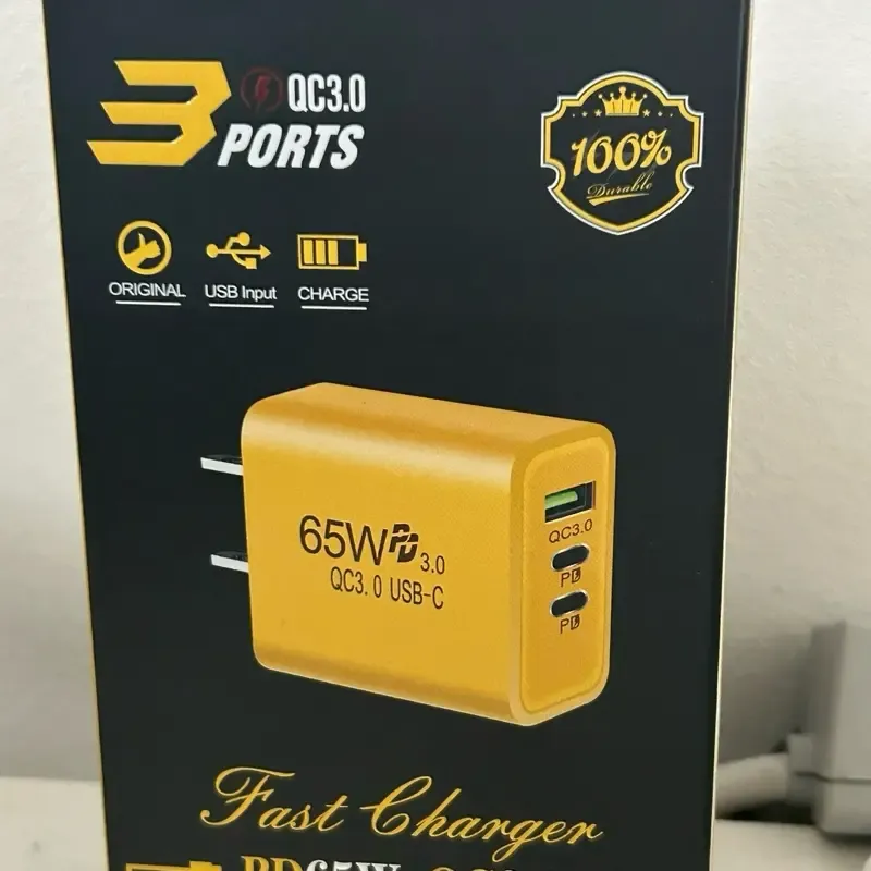 65W USB-C Fast Charger 3-Port
