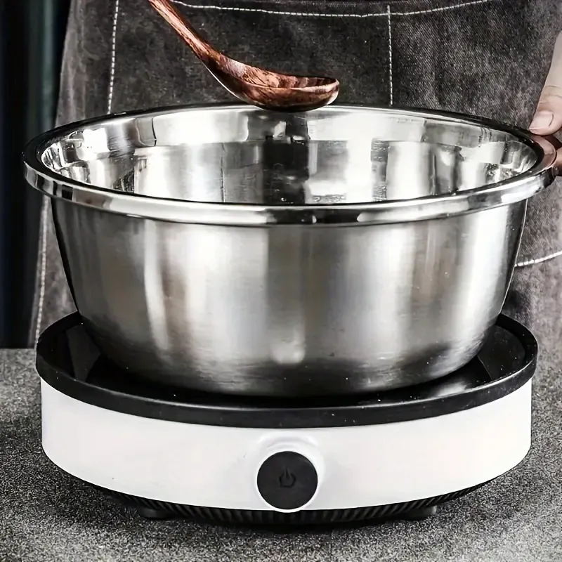 Stainless Steel Camp Kitchen Cooking Utensils Set - Integrated Grinder, Multi-Purpose Kitchen Colander, Drainage System Mixing Bowl, Food-Safe for Cleaning, Slicing Fruits&Vegetables&Cheese, Camping & Home Use, Household Kitchen Supplies, Camping Enthusia