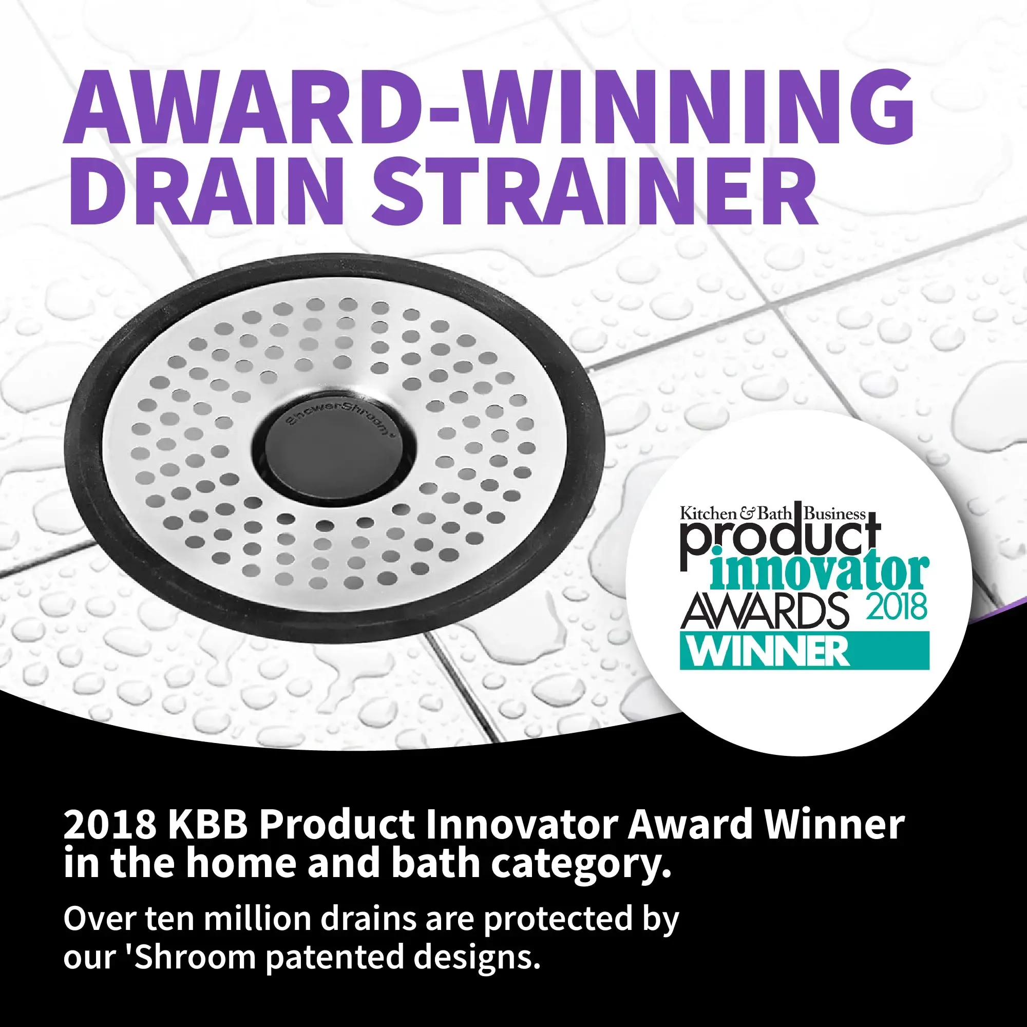 Revolutionary Shower Hair Catcher Drain Protector Bathtub Stainless Steel Wipe Cover