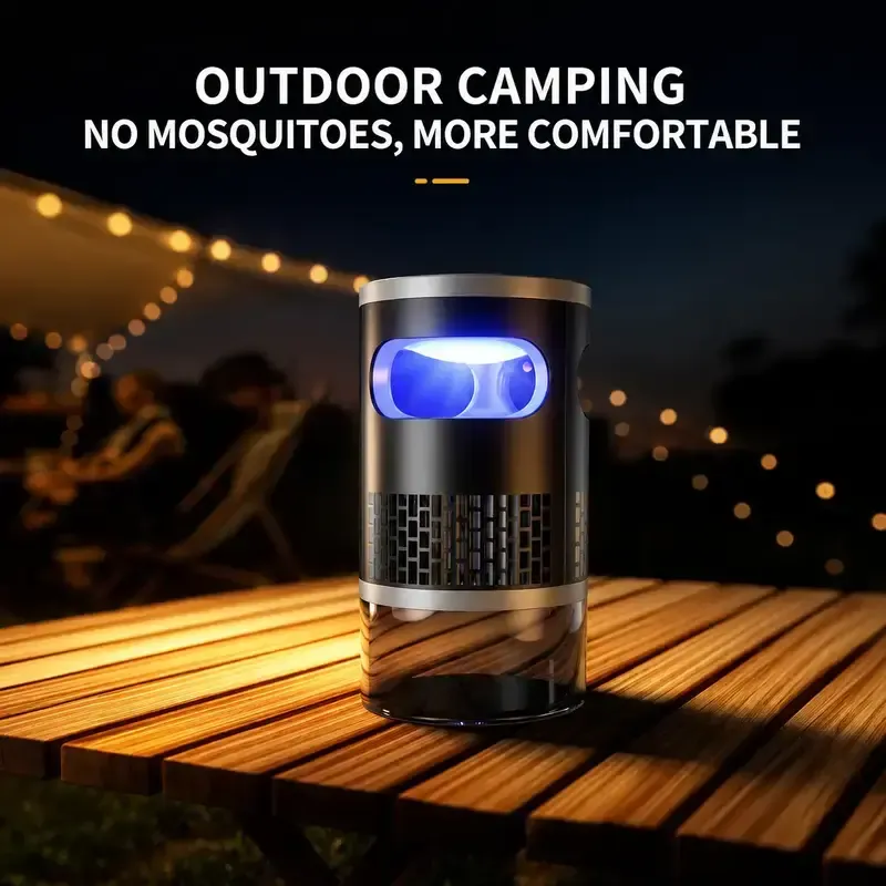 Indoor LED Mosquito Trap - Quiet Non-Zapper with Effective Suction, UV Light - Catches Fruit Flies, Gnats, Moths for Home Use